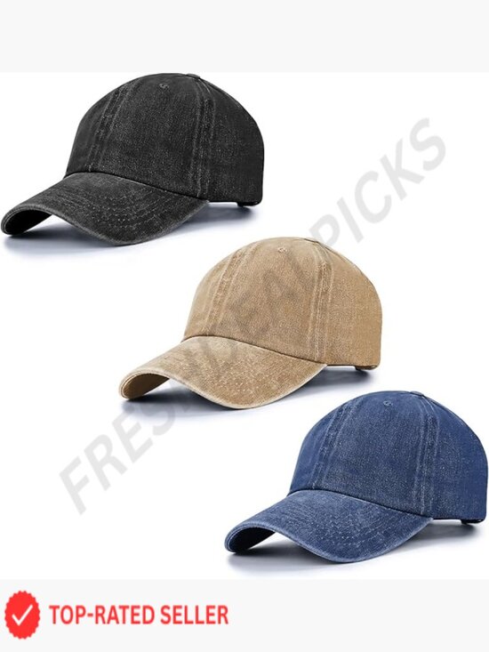 Unisex Vintage Washed Distressed Baseball Cap, Retro Adjustable Dad Hat for Men main image 4
